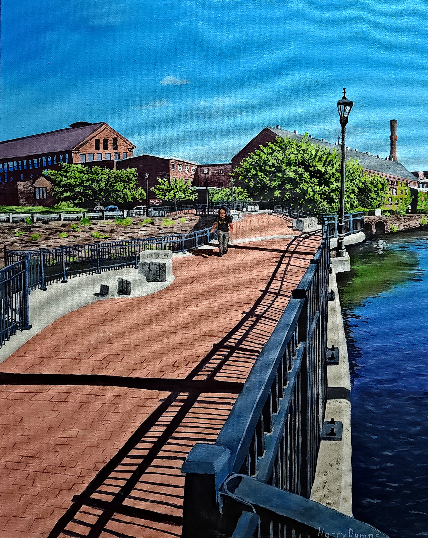Holyoke canal number 2 the walkway painting