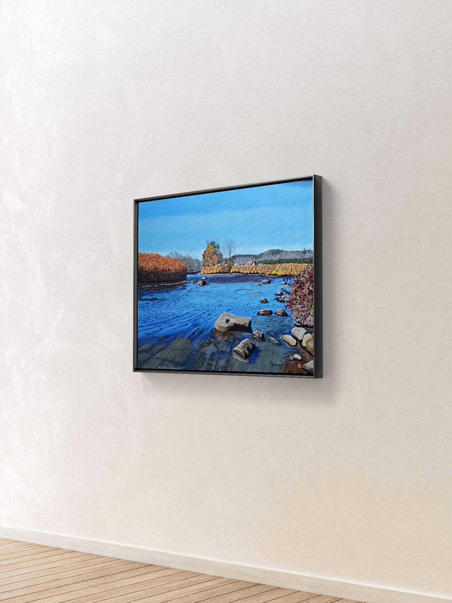 Deerfield River Whispered Memory, oil on a 20 x 16 inch canvas framed