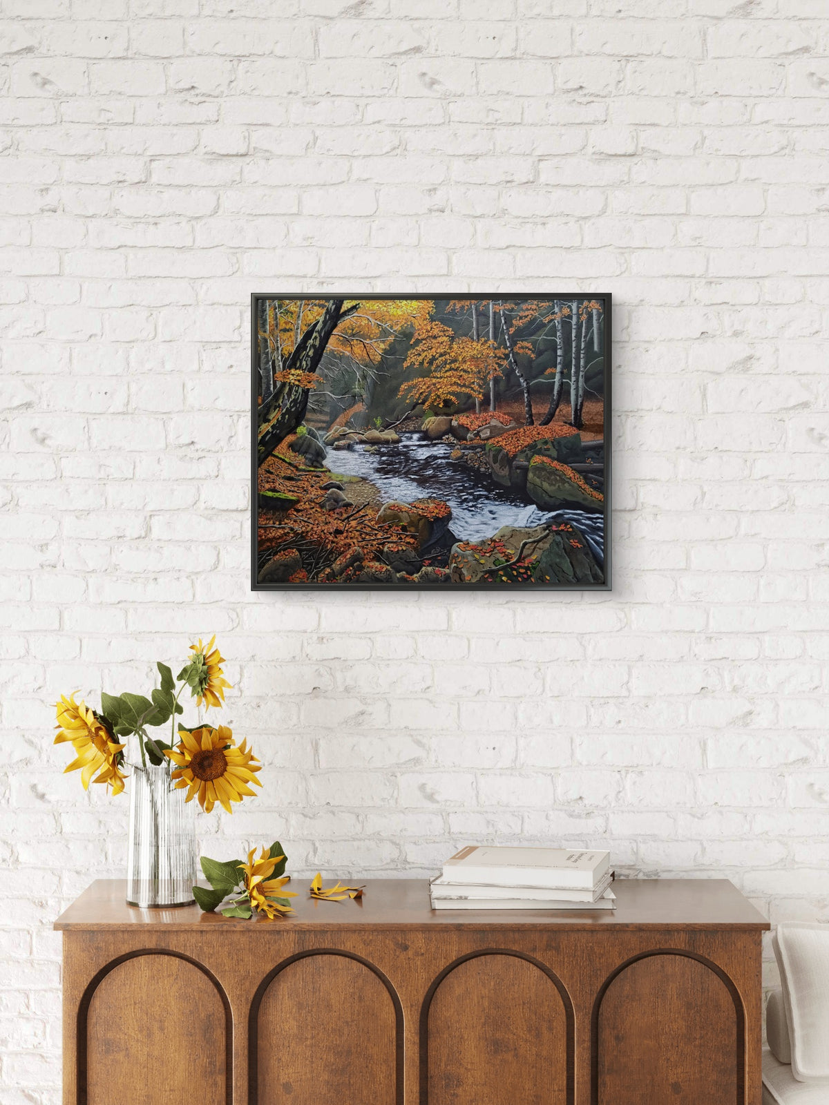 Woodland Fall Stream – Limited Edition Framed Canvas Print