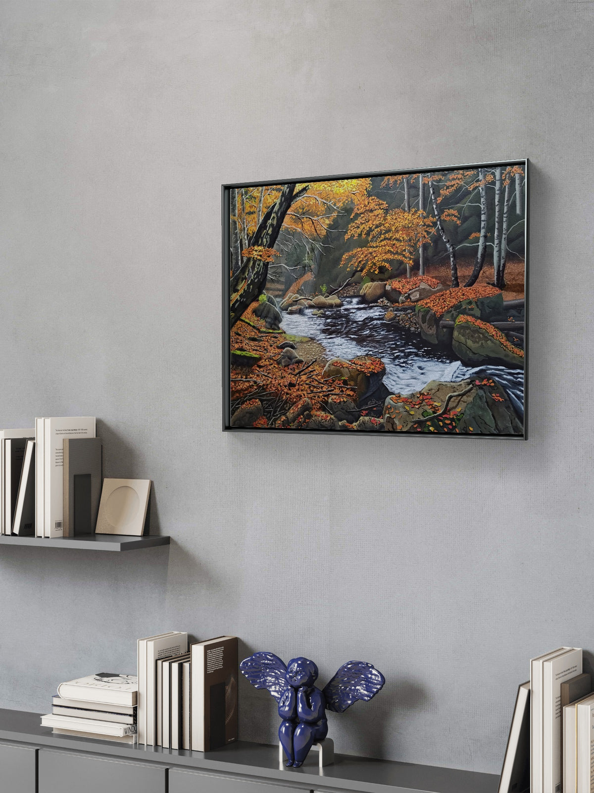 Woodland Fall Stream – Limited Edition Framed Canvas Print