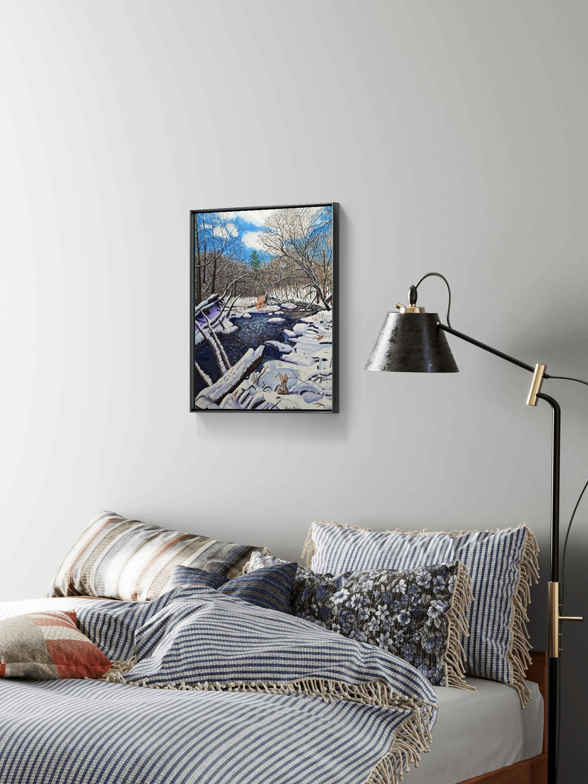 Mill River in the Winter – Limited Edition Framed Canvas Print