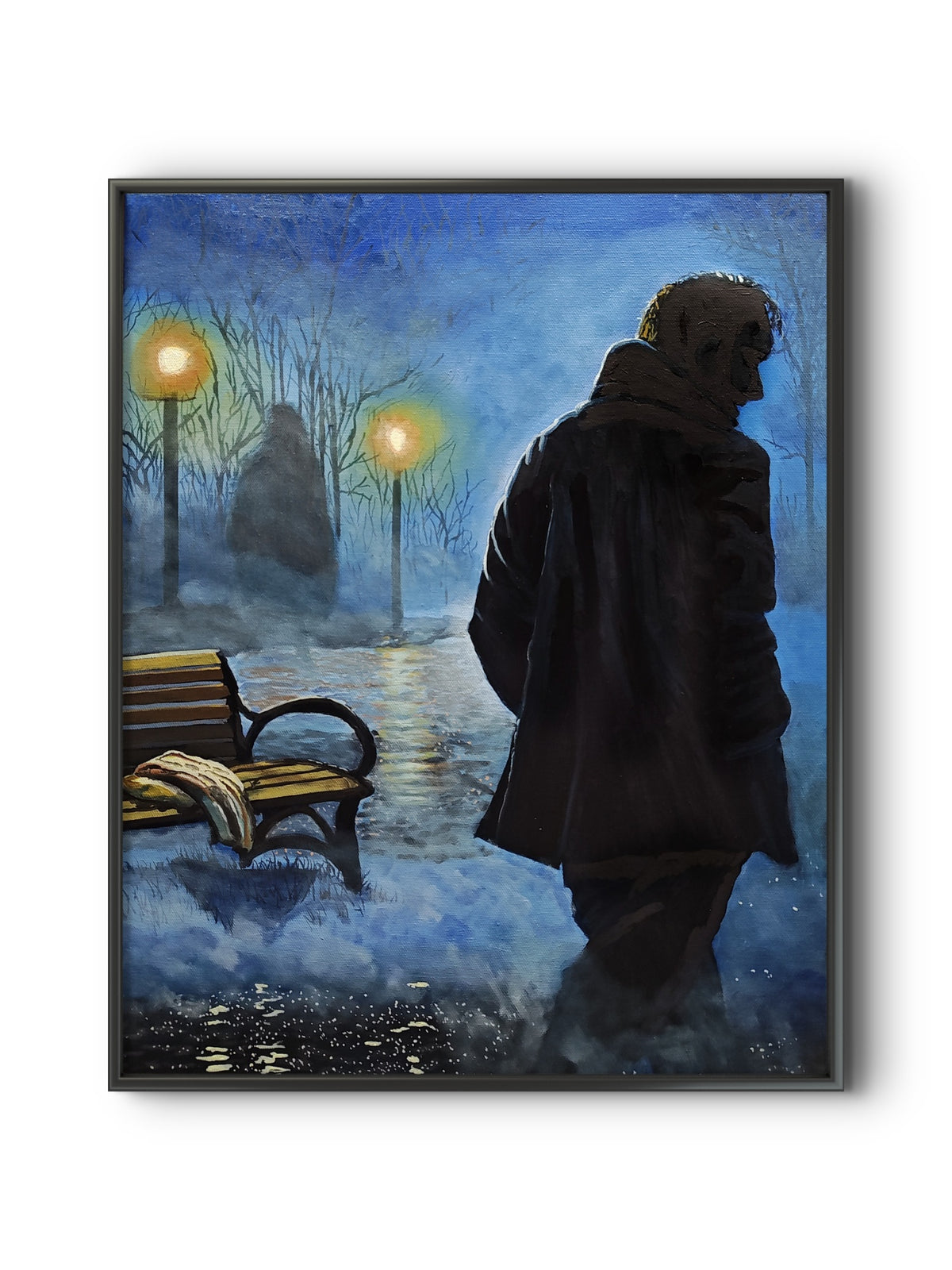 Third of a Five Painting Narrative: The Fog Between Us;
Title: "The Echo of Her Presence"