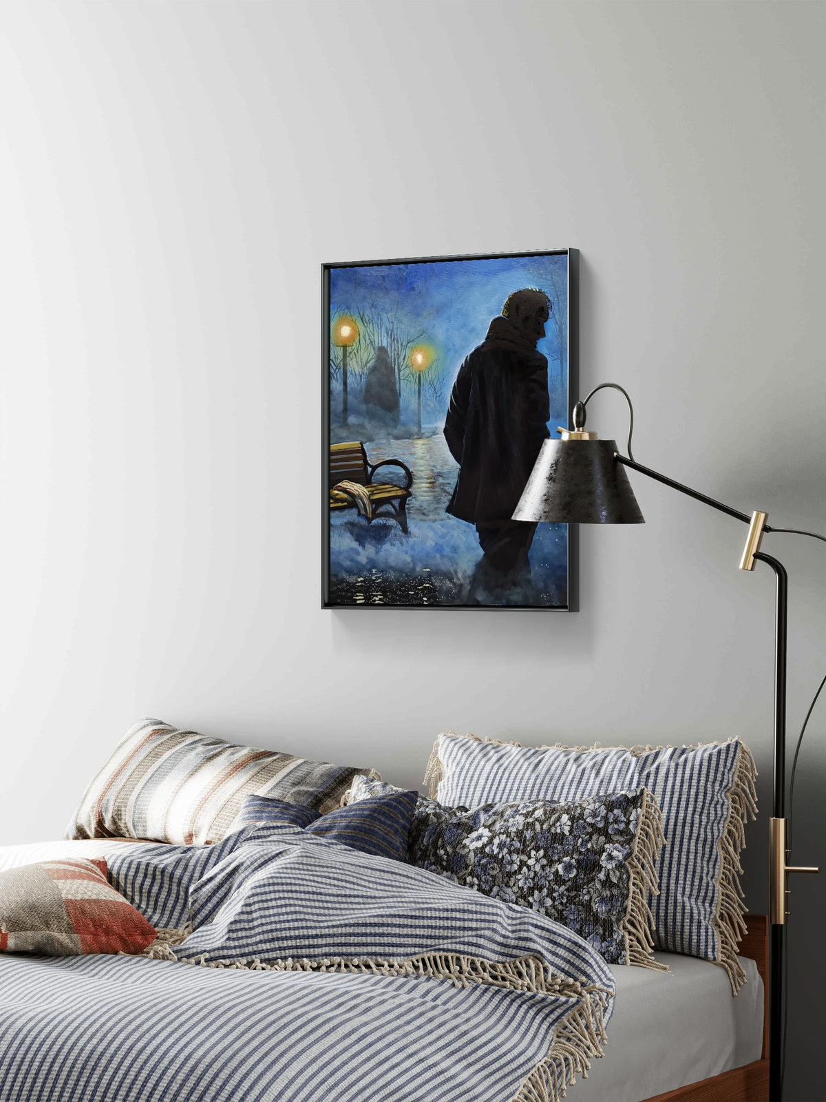 Third of a Five Painting Narrative: The Fog Between Us;
Title: "The Echo of Her Presence"