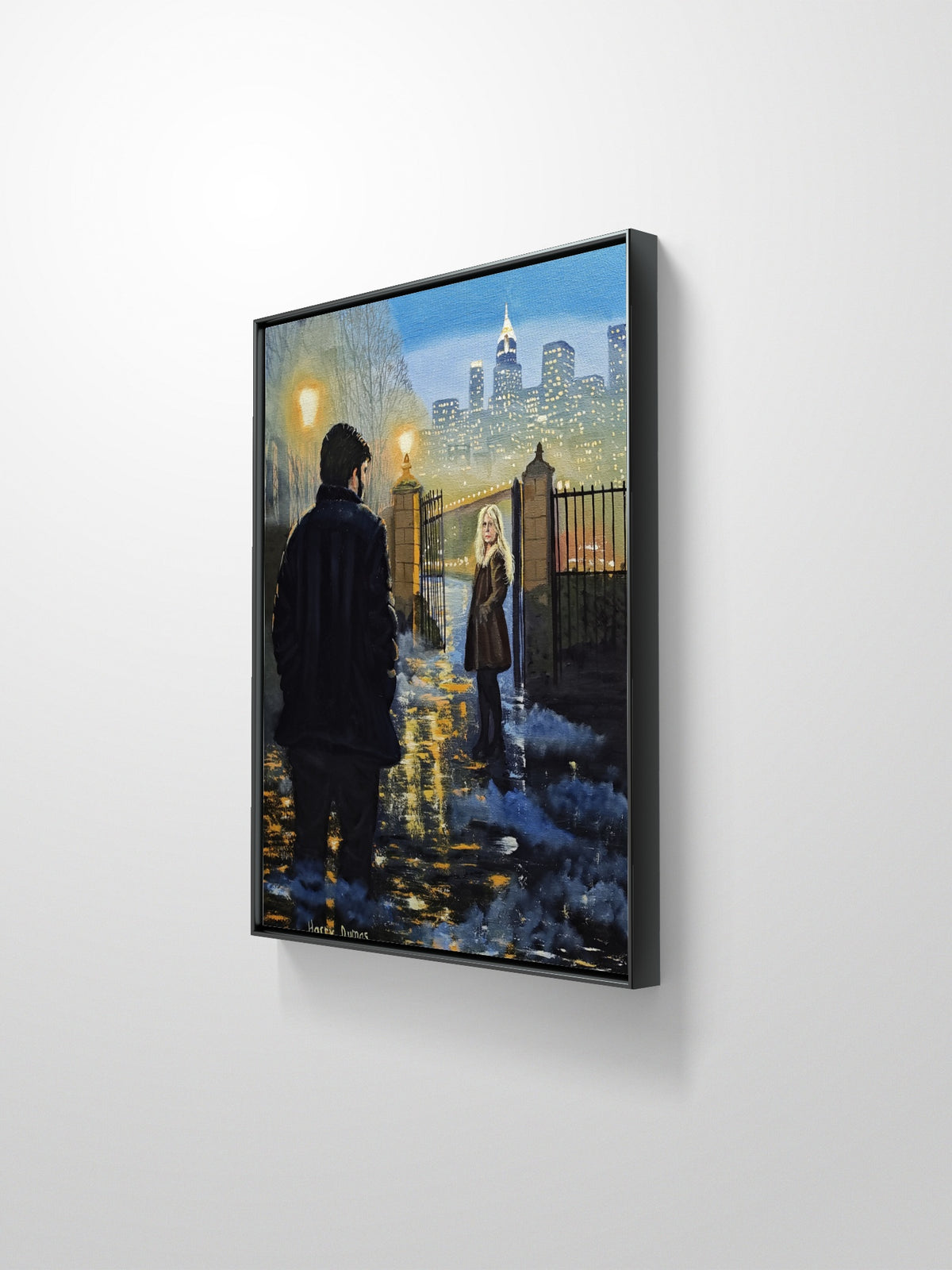 The Fifth of a five painting narrative: The Fog Between Us; Titled: "At the Edge of the City"