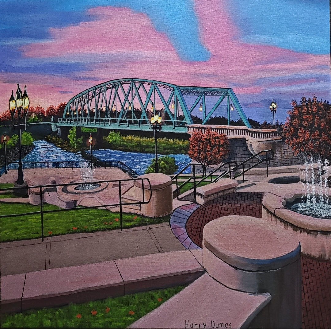 Half Mile Falls Park Westfield painting