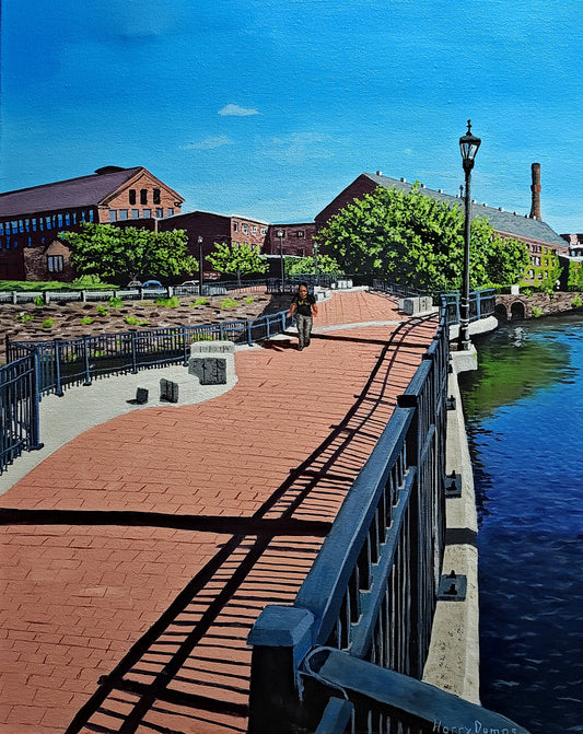 Holyoke canal number 2 the walkway painting