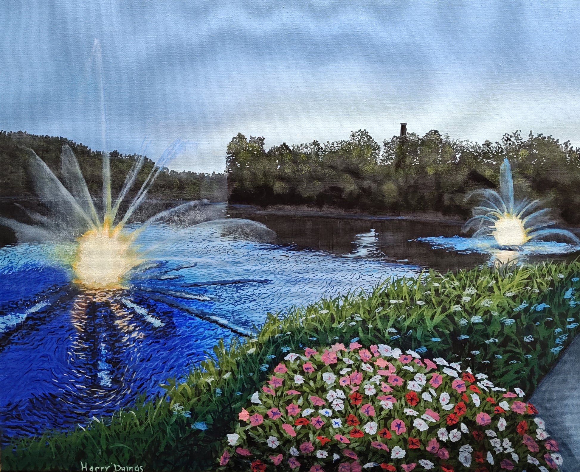 Lower_Millpond_at_Dusk_painting