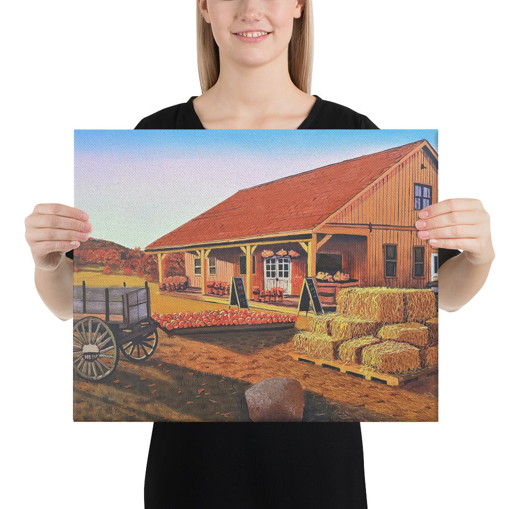October Farm Stand Unframed Canvas Print 2