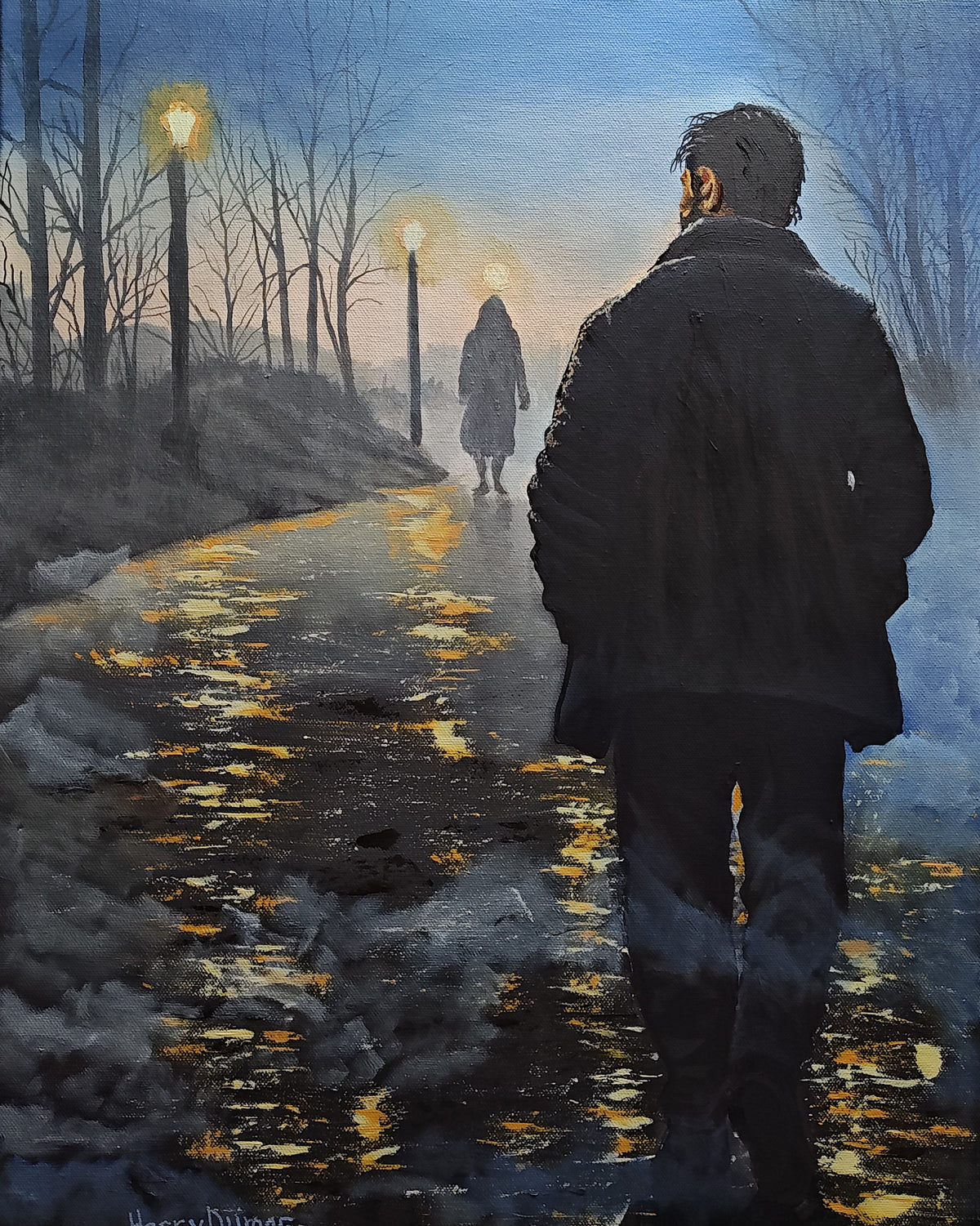 Forth of a Five Painting Narrative: The Fog Between Us;
Title: "Quiet Hope"