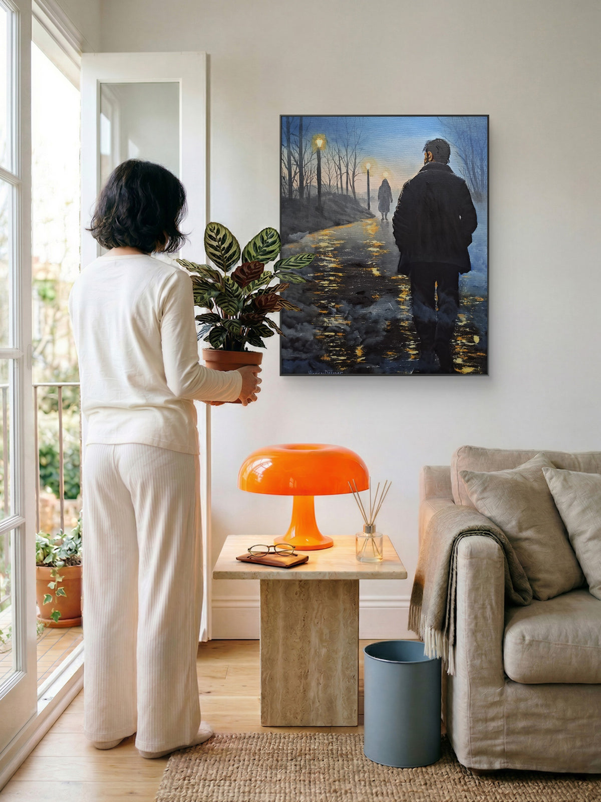 Forth of a Five Painting Narrative: The Fog Between Us;
Title: "Quiet Hope"