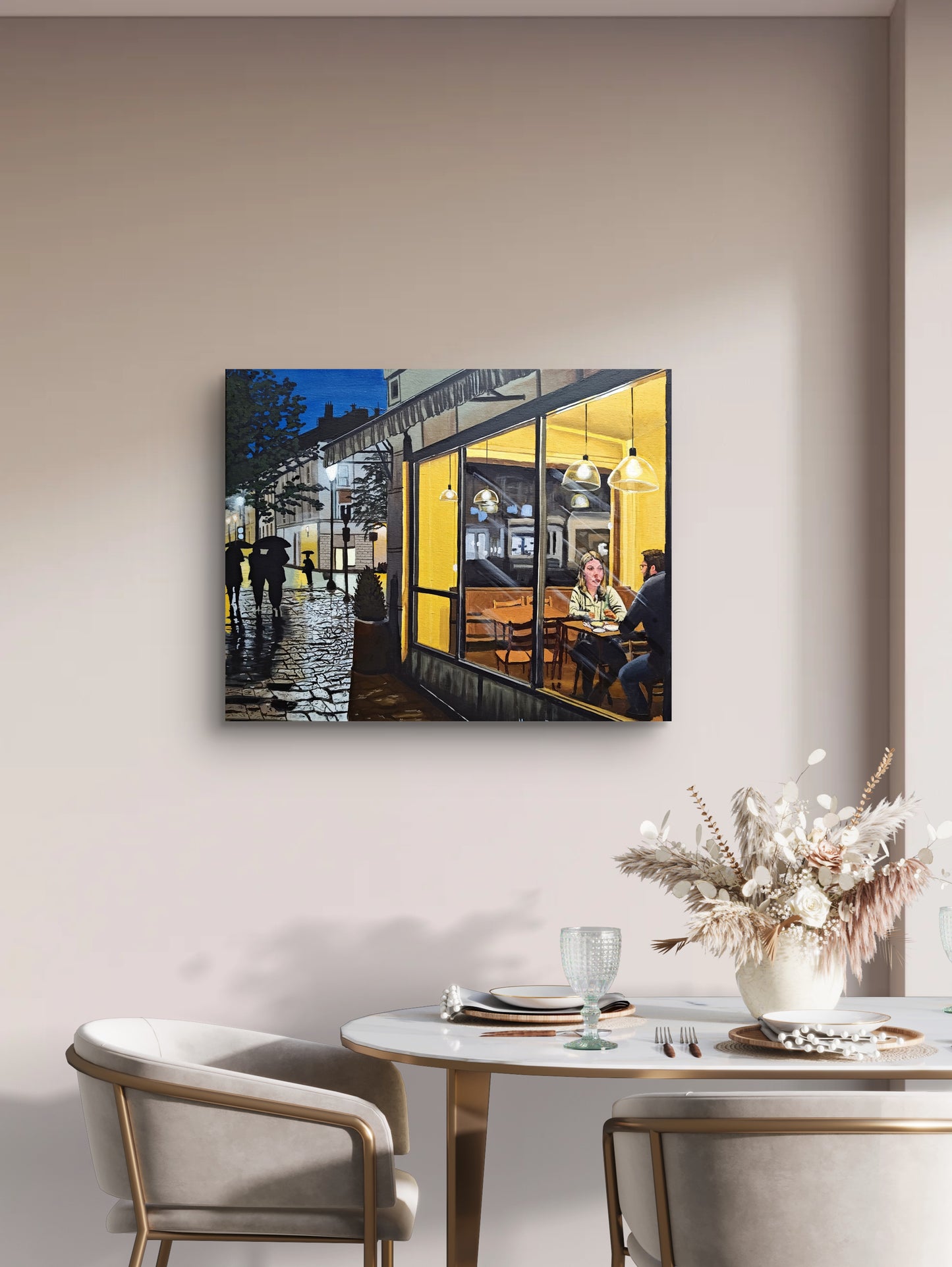 Soft Steps Warm Light Unframed Canvas Print