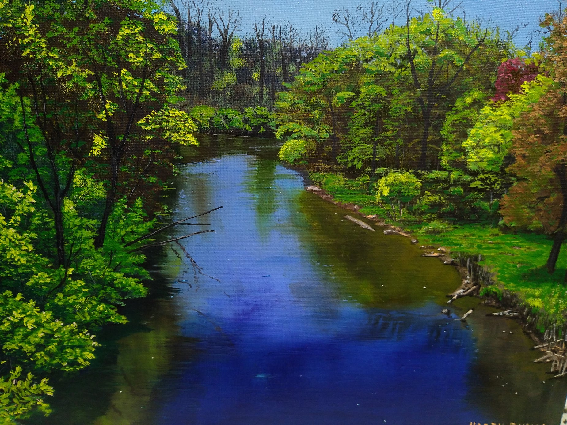 Spring on the River 16 x 12 in