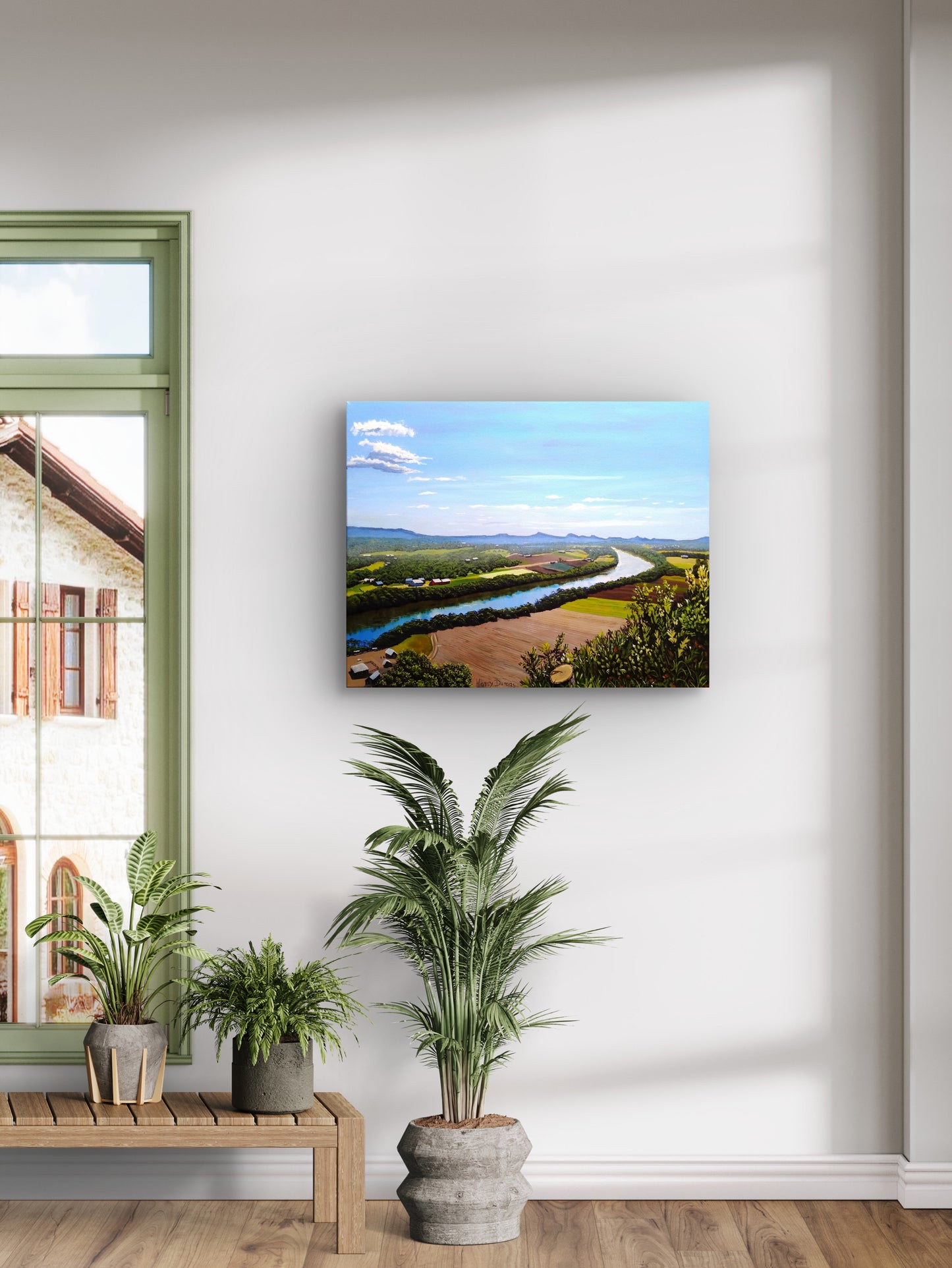 The Valley's River Unframed Canvas Print