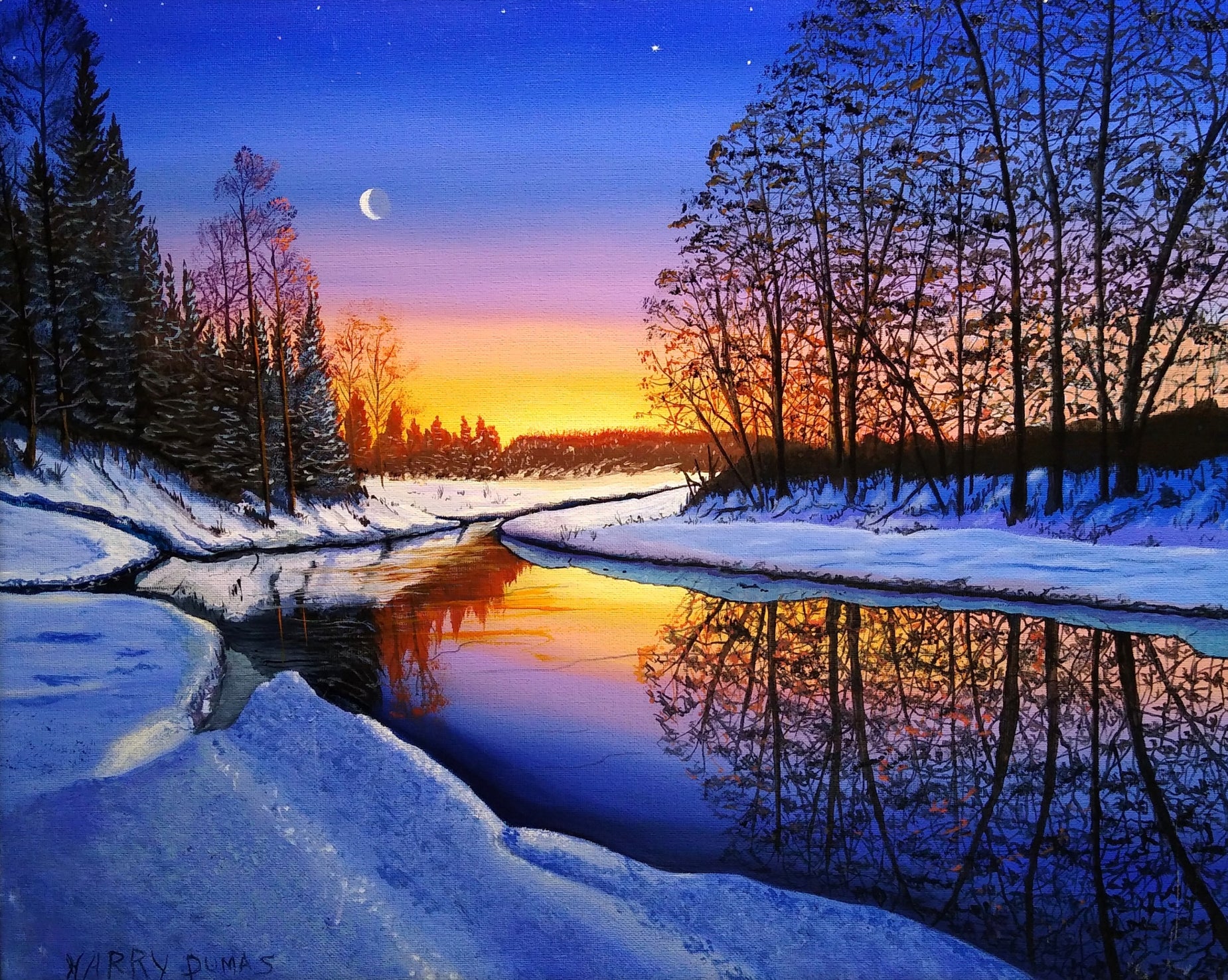 Winter Sunset 16 x 20 in.