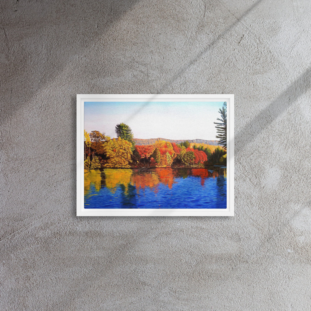Fall Colors Framed Canvas Print
