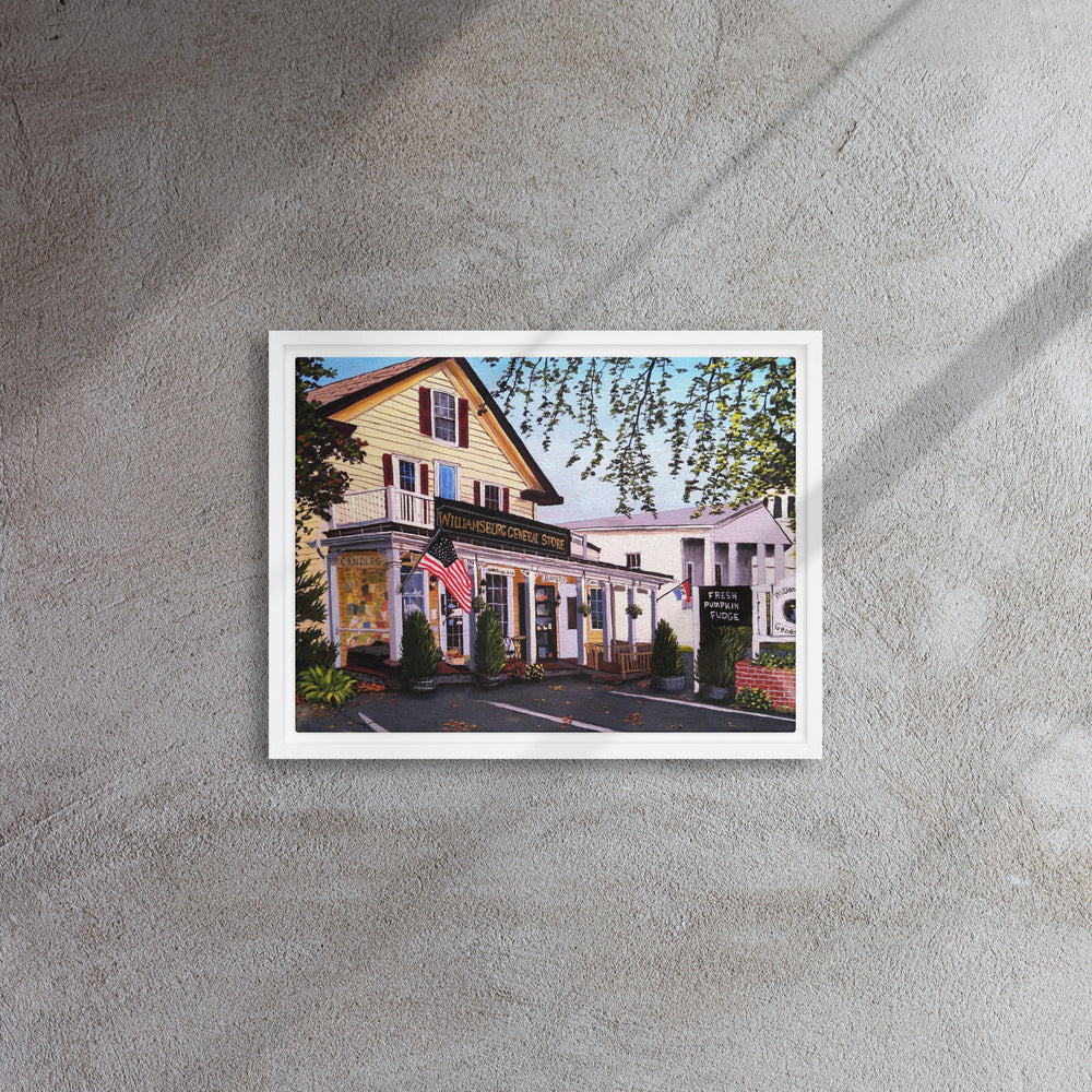 Echoes of Williamsburg Framed Canvas Print