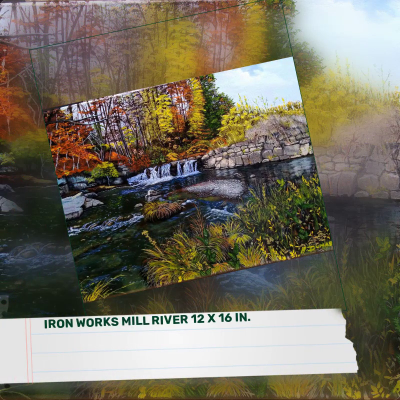 Iron Works Mill River 12 x 16 in. by@Outfy