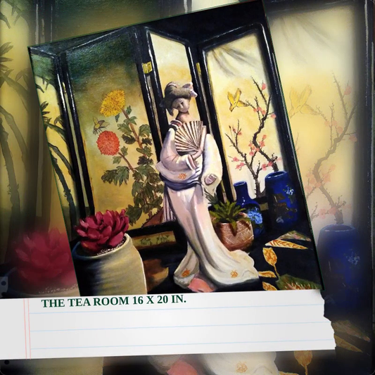 The Tea Room 16 x 20 in. by@Outfy