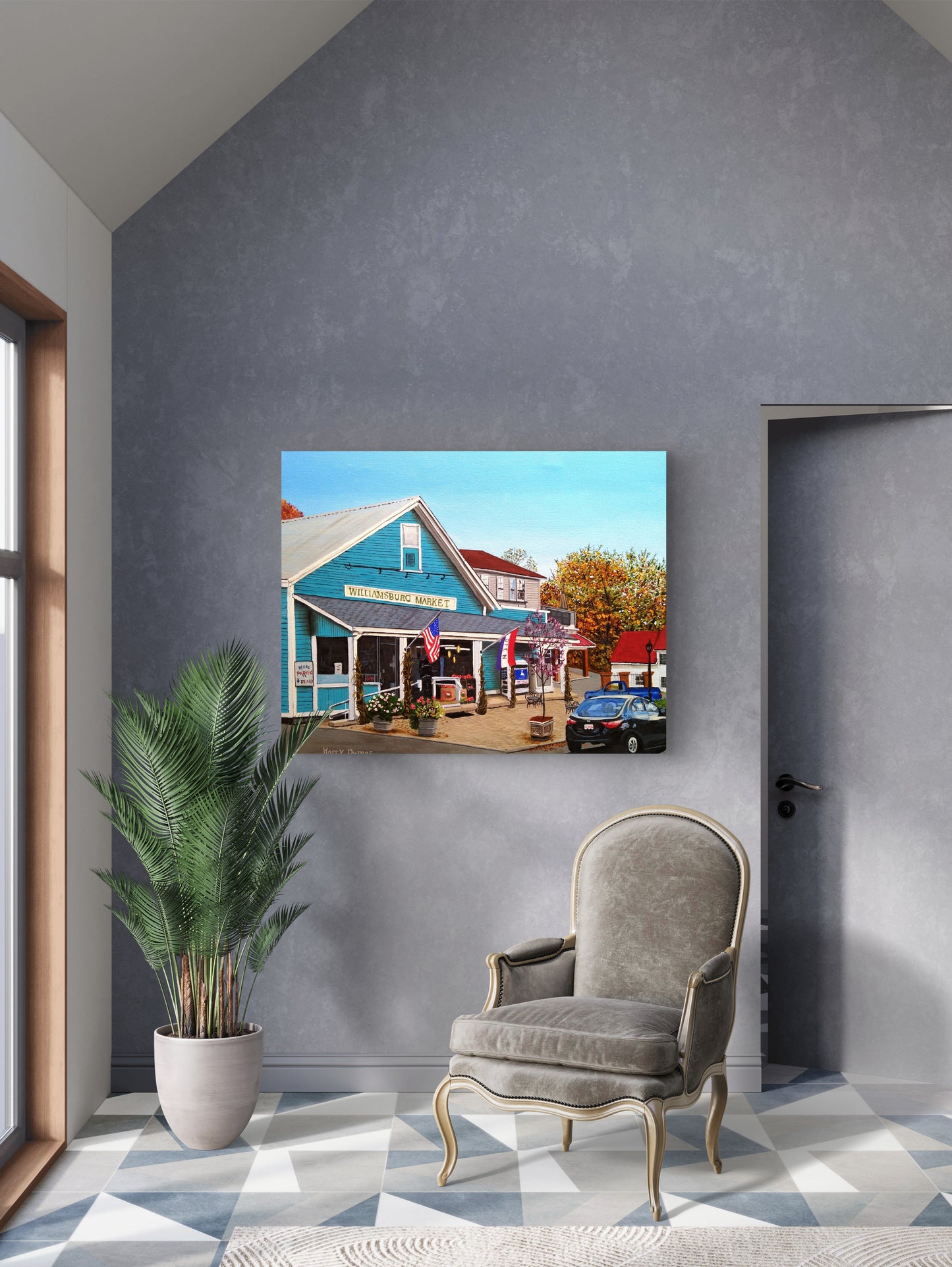 Market Charm Unframed Canvas Print