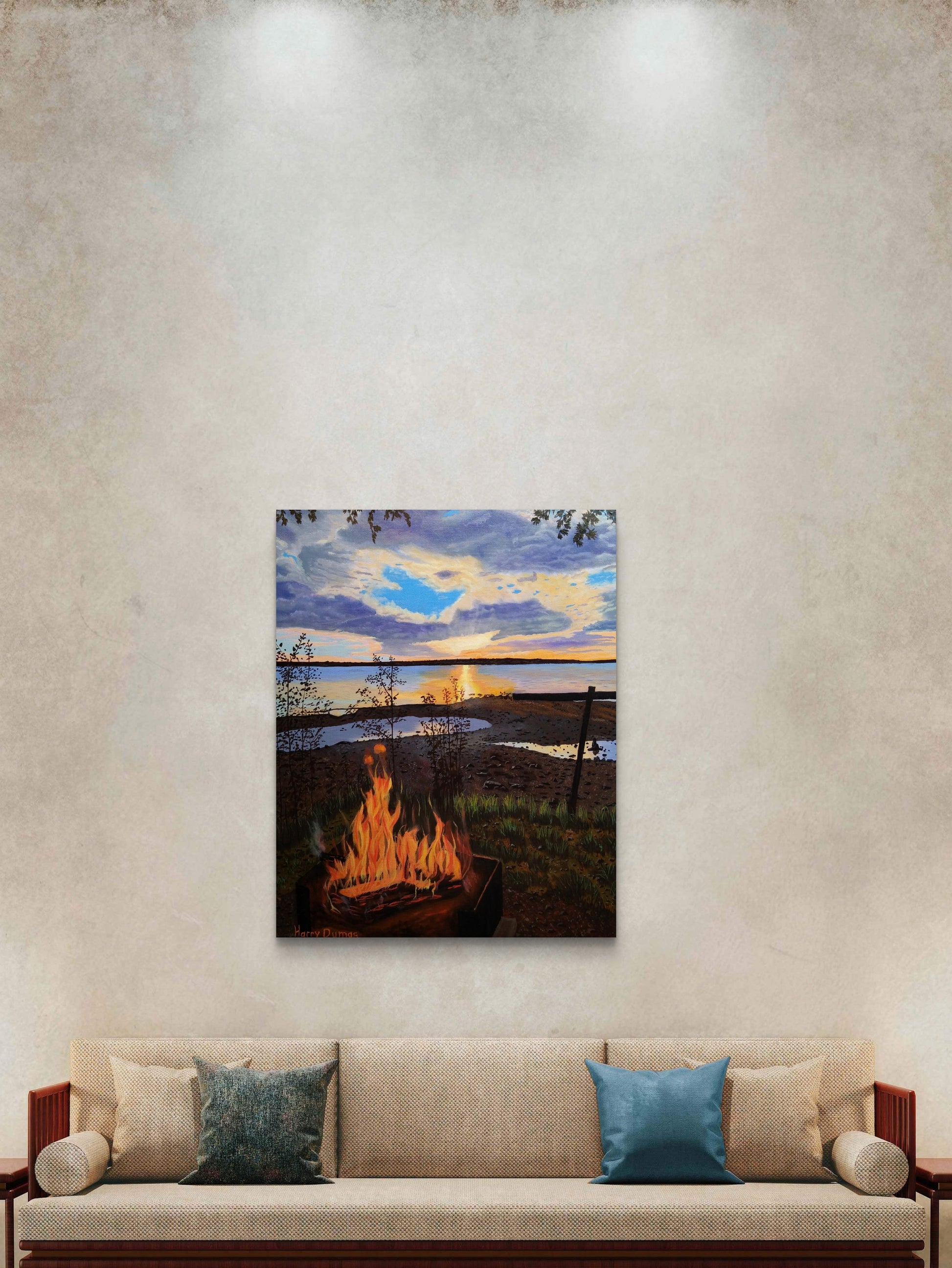 Waters Getting Low Unframed Canvas Print