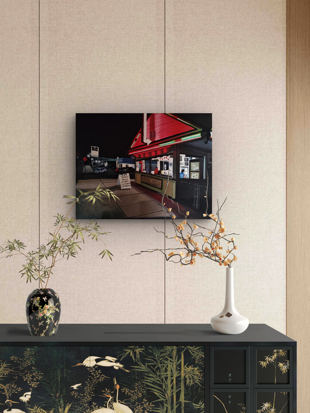 Late Night Nick's Nest Unframed Canvas Print