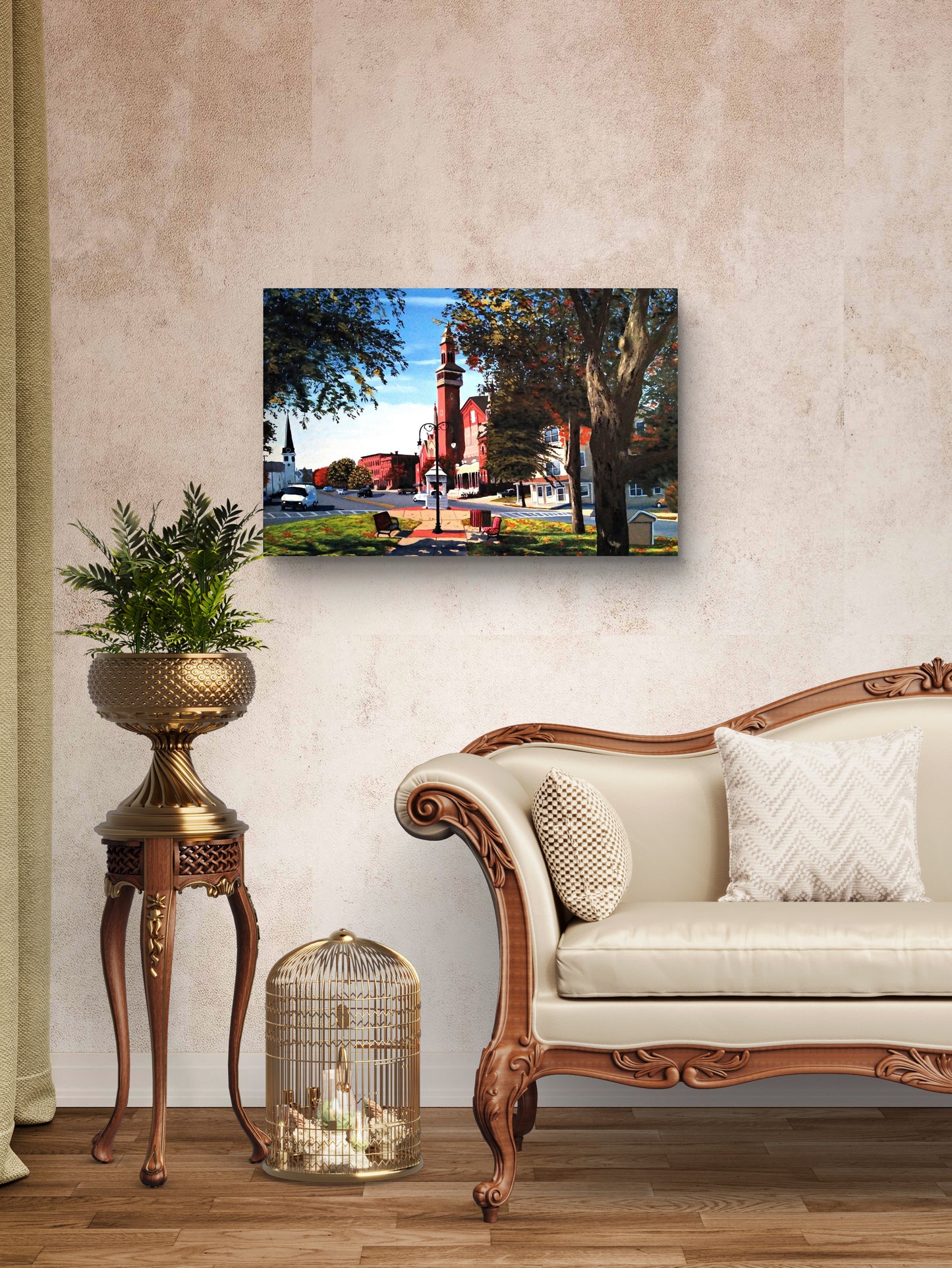 Main St Park Unframed Canvas Print